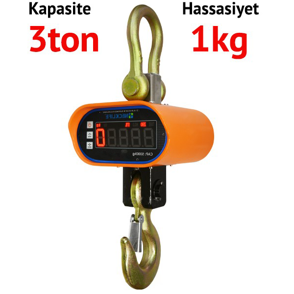 Necklife OCS-K 3 Ton 1 Kg Dijital Vinç Baskülü